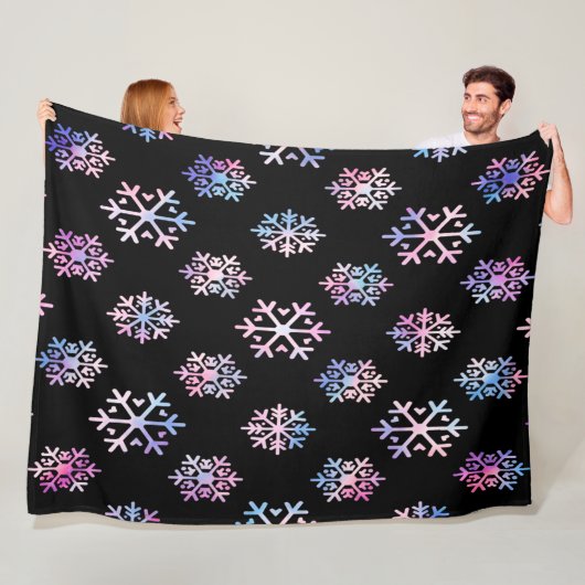 Luxury Holographic Snowflake Christmas Collection  フリースブランケット (インサイチュ)