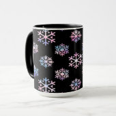 Luxury Holographic Snowflake Christmas Collection マグカップ (正面左)