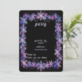 Luxury Holographic Snowflake Christmas Collection 招待状 (スタンド正面)