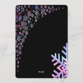 Luxury Holographic Snowflake Christmas Collection 招待状 (裏面)