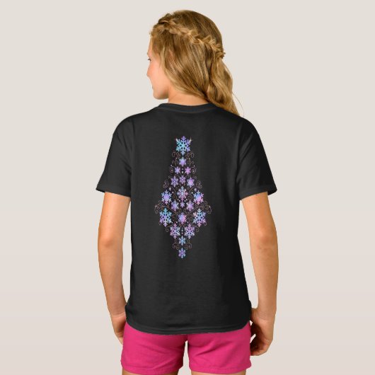 Luxury Holographic Snowflake Christmas Collection Tシャツ (裏面フル)