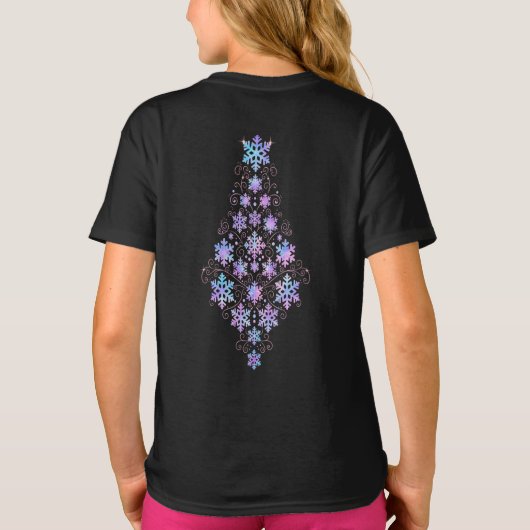 Luxury Holographic Snowflake Christmas Collection Tシャツ (裏面)
