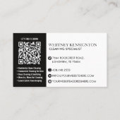 Luxury Home Cleaning Monogram Photo Card 名刺 (裏面)