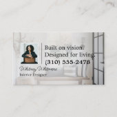 Luxury Home Interior Design Stylist Photo Qr Code 名刺 (正面)