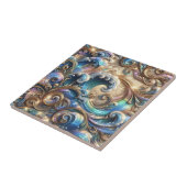 Luxury Home | Rainbow Coastal Ocean Waves タイル (側面)