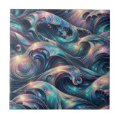 Luxury Home | Rainbow Coastal Ocean Waves タイル (正面)