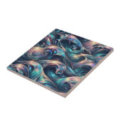 Luxury Home | Rainbow Coastal Ocean Waves タイル (側面)