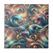 Luxury Home | Rainbow Coastal Ocean Waves タイル (正面)