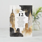 Luxury Iconic NYC Buildings Cityscape with Glitter (スタンド正面)