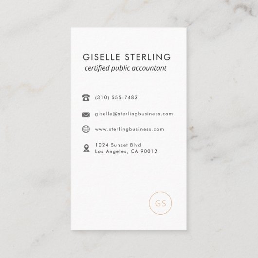 Luxury Income Tax Preparer CPA Accountant 名刺 (裏面)