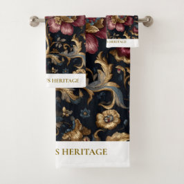 Luxury Indian Floral Bath Towel Set Vintage Royal バスタオルセット