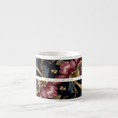 Luxury Indian Floral Vintage Royal エスプレッソカップ (正面)