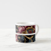Luxury Indian Floral Vintage Royal エスプレッソカップ (正面右)