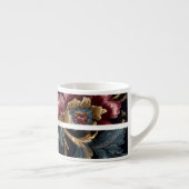 Luxury Indian Floral Vintage Royal エスプレッソカップ (右)