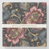 Luxury Indian Floral Vintage Royal ストーンコースター (正面)