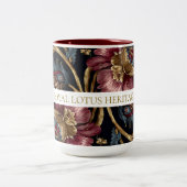 Luxury Indian Floral Vintage Royal ツートーンマグカップ (中央)