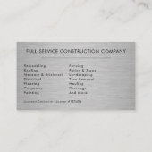 Luxury Industrial Steel Metal Construction 名刺 (裏面)