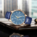 Luxury Initials Weddings Elegant Monogram Navy 腕時計<br><div class="desc">Personalized Couple Names Initials Monogram Navy Watch – Elegant & Timeless Gift Celebrate love and style with this Custom Couple Names Initials Monogram Navy Watch, a perfect blend of elegance, sophistication, and personalization. Featuring a classic monogram design with your custom initials and names, this luxury wristwatch is a timeless keepsake...</div>