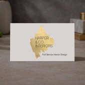 Luxury Interior Designer Gold Abstract Logo 名刺