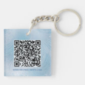 Luxury Iridescent Blue Gradient キーホルダー (裏面)