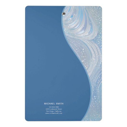 Luxury Iridescent Blue Gradient  ミニクリップボード (裏面)