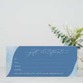 Luxury Iridescent Blue Gradient Gift Certificate (スタンド正面)