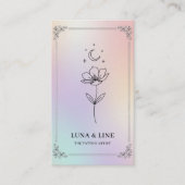 Luxury Iridescent Tattoo Artist Holographic  名刺 (正面)