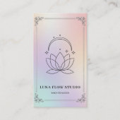 Luxury Iridescent Yoga Teacher Holographic  名刺 (正面)