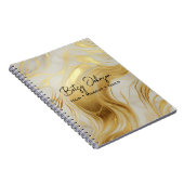 Luxury Ivory and Gold Foil Marbled ノートブック (右側)