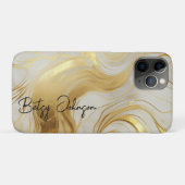 Luxury Ivory and Gold Marbled Case-Mate iPhoneケース (裏面(横))