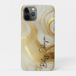 Luxury Ivory and Gold Marbled iPhone 11 Proケース