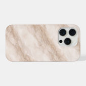 Luxury Ivory Fog Marble Texture Soft Taupe Veining iPhoneケース (裏面横)