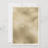 Luxury ivory gold glitter leaf floral Wedding  招待状 (裏面)