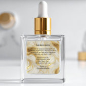 Luxury Ivory Marble & Gold Foil Ingredients Label スクエアシール