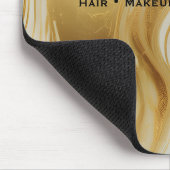 Luxury Ivory Marble Gold Glitter マウスパッド (コーナー)