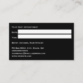 Luxury Ivory Marble Gold Glitter Appointment Card 名刺 (裏面)