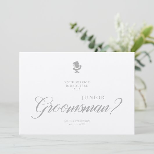 Luxury Junior Groomsman Funny Wedding Minimalist (スタンド正面)