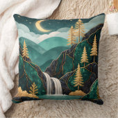 Luxury Kintsugi Mountain Waterfall Pillow  クッション (ブランケット)