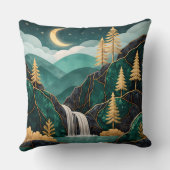 Luxury Kintsugi Mountain Waterfall Pillow  クッション (裏面)