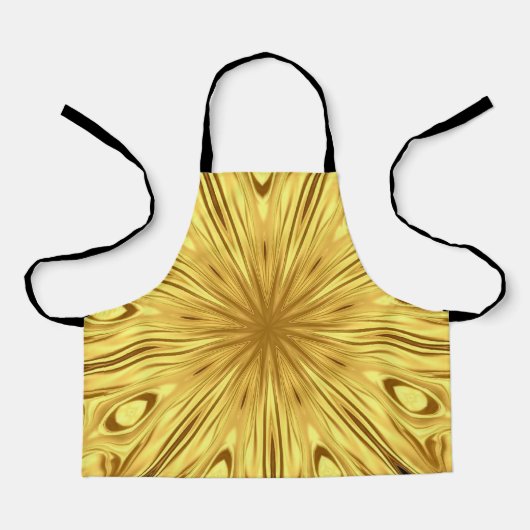 Luxury Kitchen Attire: Gilded Zenith Opulent Swirl エプロン (正面)