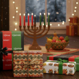 Luxury Kwanzaa Wrapping Paper Set | Nguzo Saba ラッピングペーパーシート
