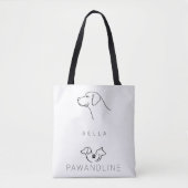 Luxury Labrador Tote Bag | Personalized Name トートバッグ (正面)