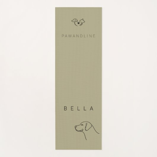 Luxury Labrador Yoga Mat | Personalized Name ヨガマット (正面)