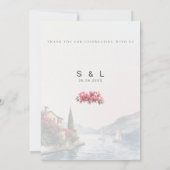 Luxury Lake Como Destination Wedding with QR Code  招待状 (裏面)