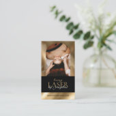 Luxury Laser Technician Spa Arch Photo Black Gold 名刺 (スタンド正面)