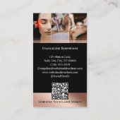 Luxury Laser Technician Spa Arch Photo Black Rose 名刺 (裏面)