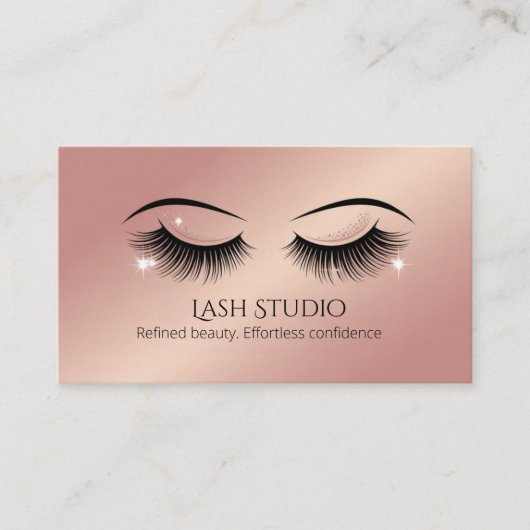 Luxury Lash Design with QR code 名刺 (正面)
