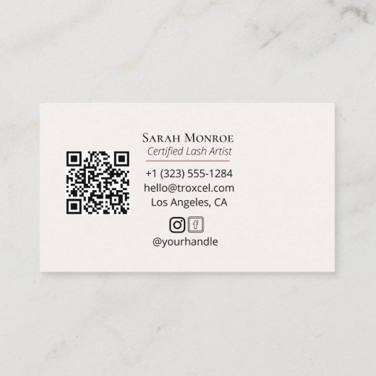 Luxury Lash Design with QR code 名刺 (裏面)