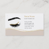 Luxury Lash Technician After care Card 予約カード (正面)