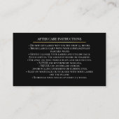 Luxury Lash Technician After care Card 予約カード (裏面)